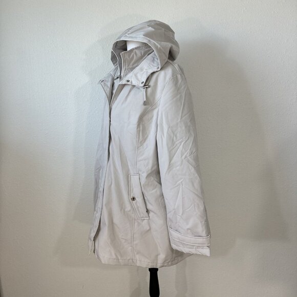 HFX All Weather Trench Wind/Water Resistant Coat CEMENT Women's Sz XXL NWT - Picture 6 of 16